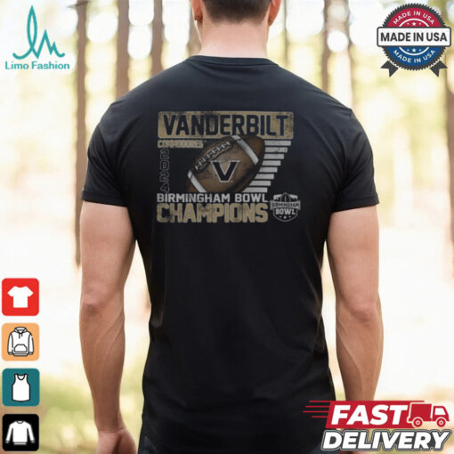 Vanderbilt Commodores Blue 84 Unisex 2024 Birmingham Bowl Champions T Shirt