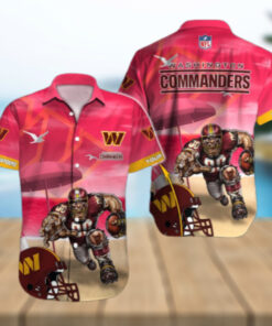 Washington Commanders Gridiron Warrior Hawaiian Shirt