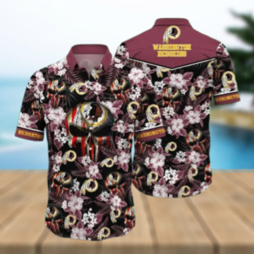 Washington Redskins Floral Freedom Hawaiian Shirt