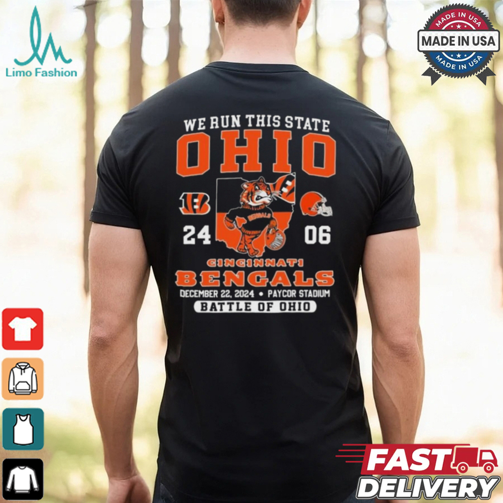We Run This State Ohio Cincinnati Bengals Mascot 2024 T Shirt We Run This State Ohio Cincinnati Bengals Mascot 2024 T Shirt