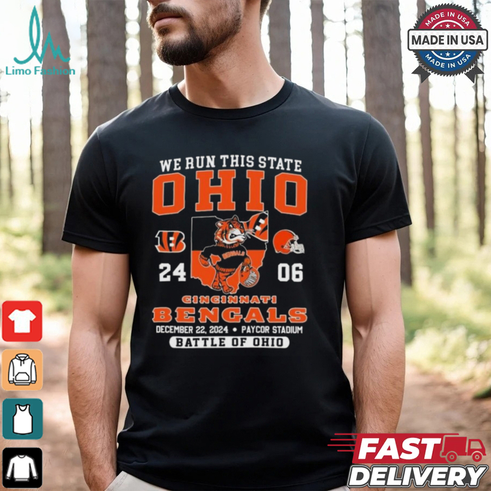 We Run This State Ohio Cincinnati Bengals Mascot 2024 T Shirt We Run This State Ohio Cincinnati Bengals Mascot 2024 T Shirt