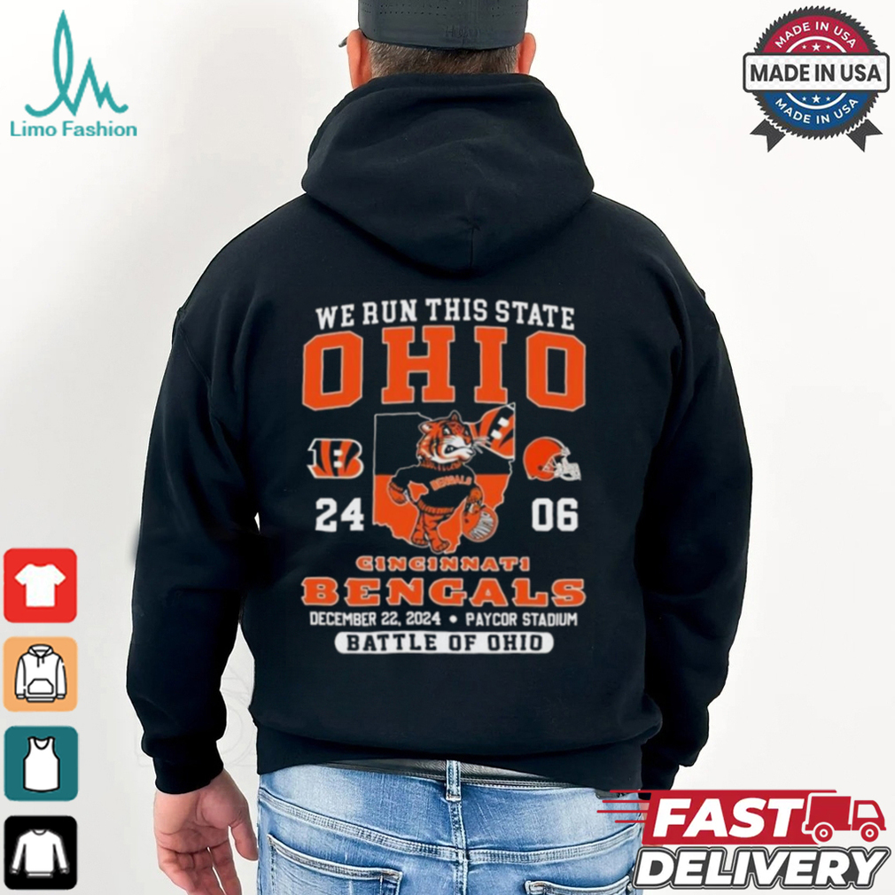 We Run This State Ohio Cincinnati Bengals Mascot 2024 T Shirt We Run This State Ohio Cincinnati Bengals Mascot 2024 T Shirt