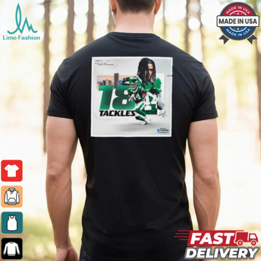 Week 14 New York Jets At Miami Dolphins Jamien Sherwood 18 Tackles Signature Poster t shirt