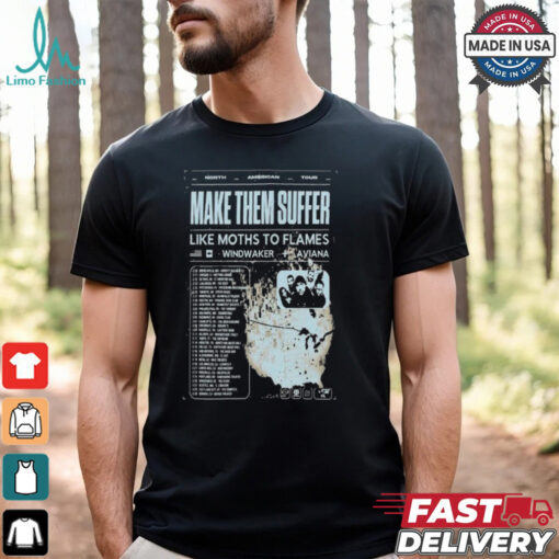 Windwaker And Aviana Like Moths To Flames 2025 Tour T Shirt