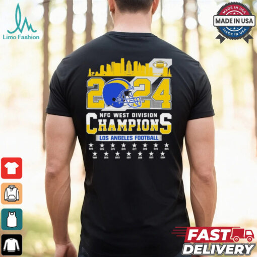2024 Los Angeles Football NFC West Division Champions Skyline Custom Shirt