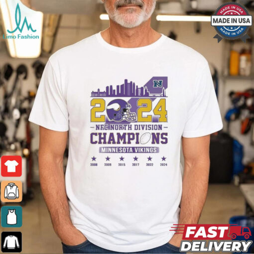 2024 NFC North Division Champions Minnesota Vikings 2008 2024 Shirt
