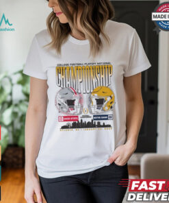 2025 National Championship Game Bound Head to Head Ohio State Buckeyes vs Notre Dame City Skyline Shirt