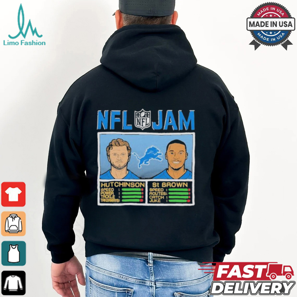 Aidan Hutchinson And Amon Ra St. Brown NFL Jam Detroit Lions T shirt Aidan Hutchinson And Amon Ra St. Brown NFL Jam Detroit Lions T shirt
