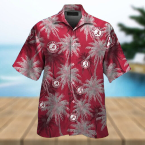 Alabama Crimson Tide Design Hawaiian Short Sleeve Tropical Elegance Shirt
