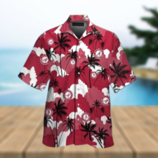 Alabama Crimson Tide Hawaiian Tropical Elegance Short Sleeve Design Shirt