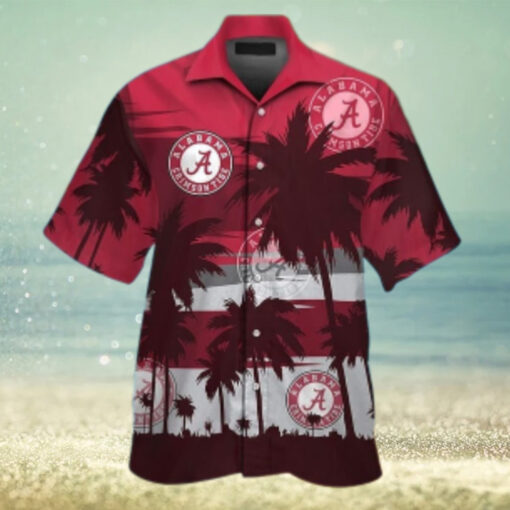 Alabama Crimson Tide Short Sleeve Hawaiian Shirt Tropical Design Elegance