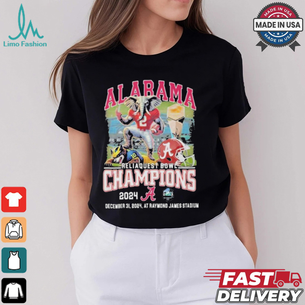 Alabama Reliaquest Bowl Champions 2024 Mascot Shirt Alabama Reliaquest Bowl Champions 2024 Mascot Shirt