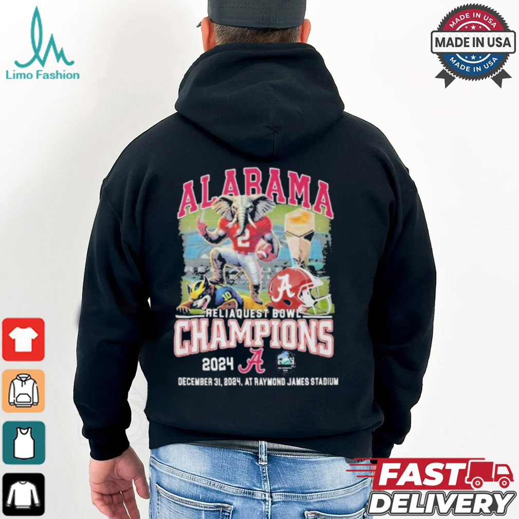 Alabama Reliaquest Bowl Champions 2024 Mascot Shirt Alabama Reliaquest Bowl Champions 2024 Mascot Shirt