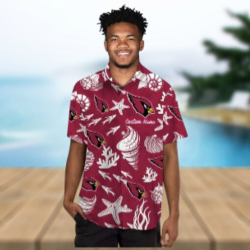 Arizona Cardinals Name Personalized Short Sleeve Button Up Tropical Hawaiian Shirt