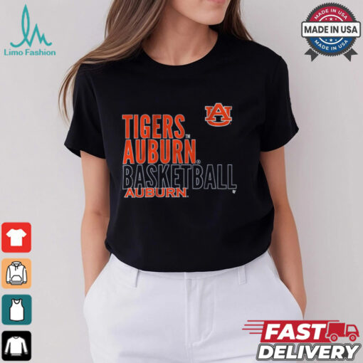 Auburn Basketball Text Logo Overlay Shir