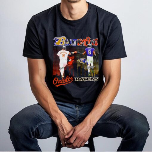 Baltimore Orioles Henderson Gunnar Henderson Ravens Lamar Jackson signatures shirt