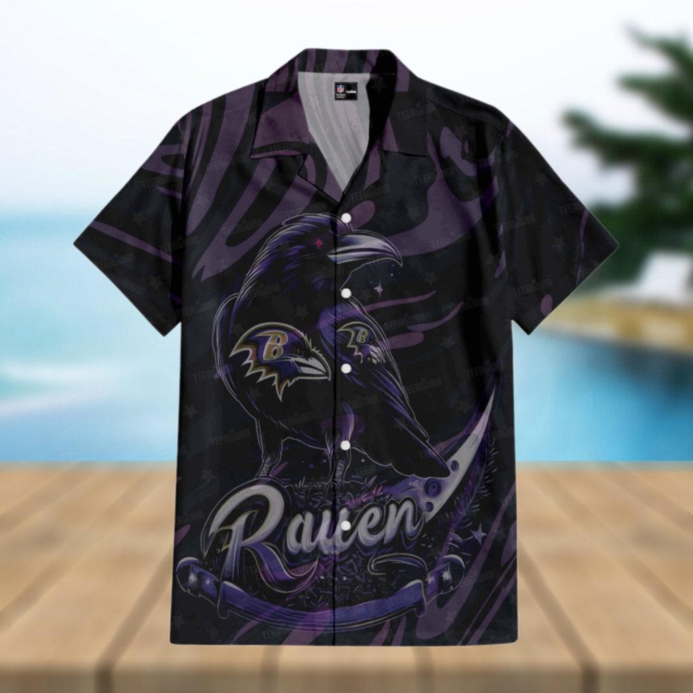 Baltimore Ravens Avian Elegance Hawaiian Shirt Baltimore Ravens Avian Elegance Hawaiian Shirt