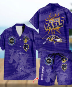 Baltimore Ravens Hawaiian Shirt Full Set