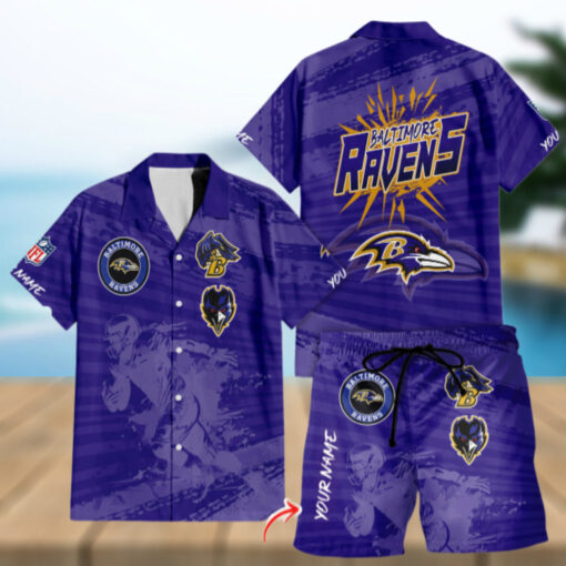 Baltimore Ravens Hawaiian Shirt Full Set