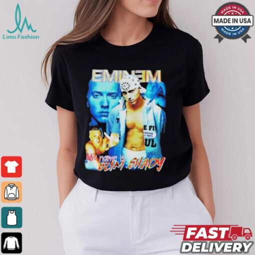Bbnomula Wearing Eminem My Name Is Slim Shady T Shirt