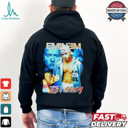 Bbnomula Wearing Eminem My Name Is Slim Shady T Shirt