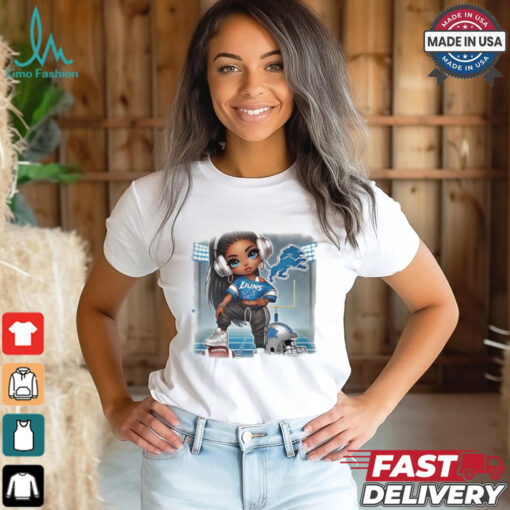 Beautiful girl Detroit Lions Football shirt