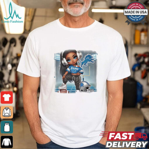 Beautiful girl Detroit Lions Football shirt