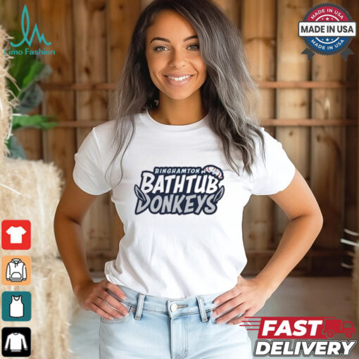 Binghamton Rumble Ponies Binghamton Bathtub Donkeys Logo T Shirt