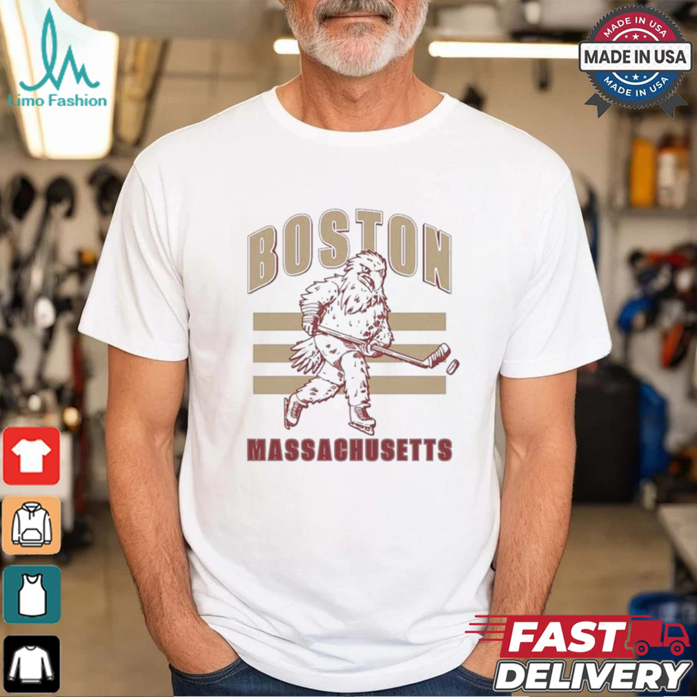 Boston Massachusetts Hockey Mascot T shirt Boston Massachusetts Hockey Mascot T shirt