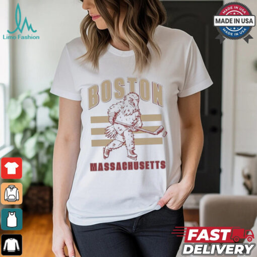 Boston Massachusetts Hockey Mascot T shirt
