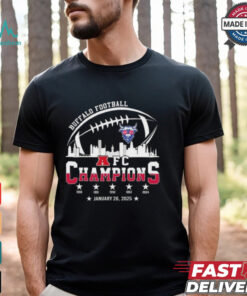 Buffalo American Football 2024 2025 AFC Champions Skyline The American Football Champs Shirt