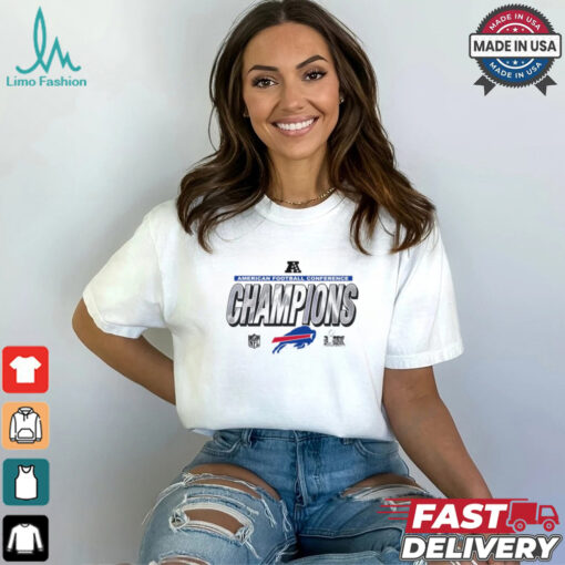 Buffalo Bills 2024 AFC Champions Locker Room Trophy Collection T Shirt