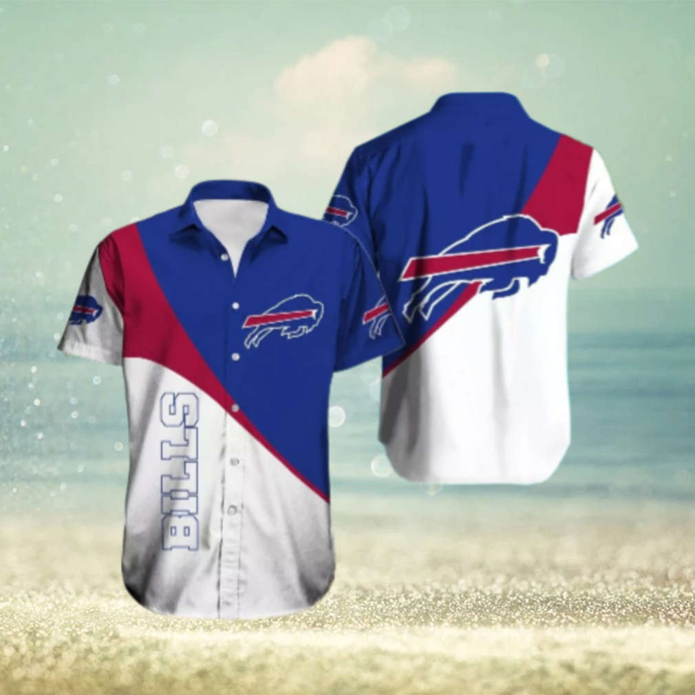Buffalo Bills Diagonal Color Block Hawaiian Shirt Buffalo Bills Diagonal Color Block Hawaiian Shirt