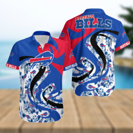 Buffalo Bills Dynamic Wave Floral Hawaiian Shirt