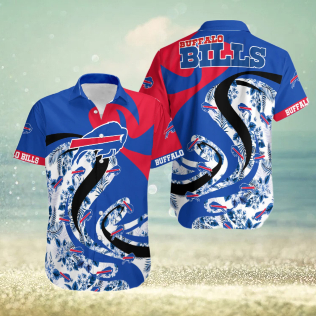 Buffalo Bills Dynamic Wave Floral Hawaiian Shirt Buffalo Bills Dynamic Wave Floral Hawaiian Shirt