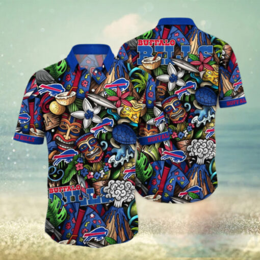 Buffalo Bills Island Tiki Adventure Hawaiian Shirt
