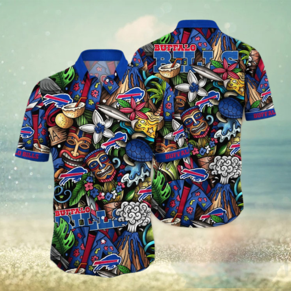 Buffalo Bills Island Tiki Adventure Hawaiian Shirt Buffalo Bills Island Tiki Adventure Hawaiian Shirt
