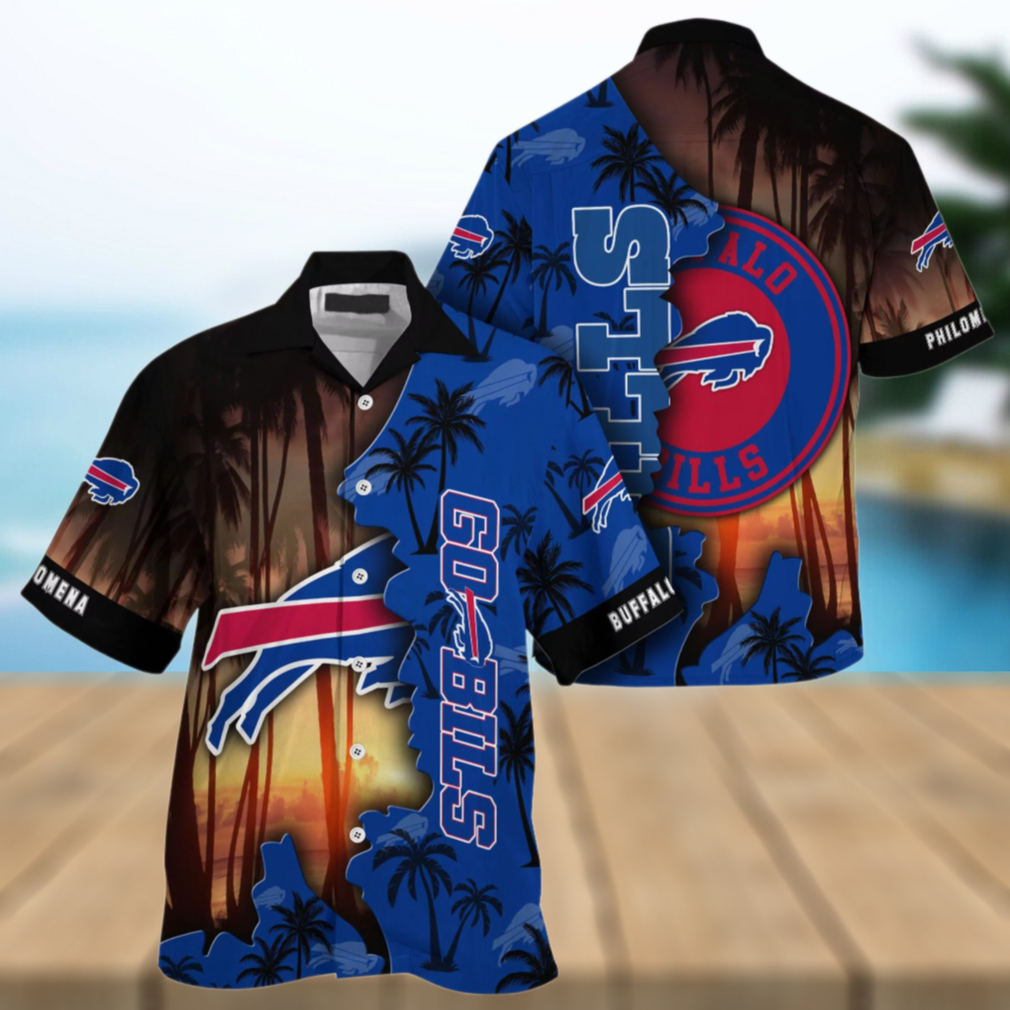 Buffalo Bills Sunset Split Personalized Name Hawaiian Shirt Buffalo Bills Sunset Split Personalized Name Hawaiian Shirt