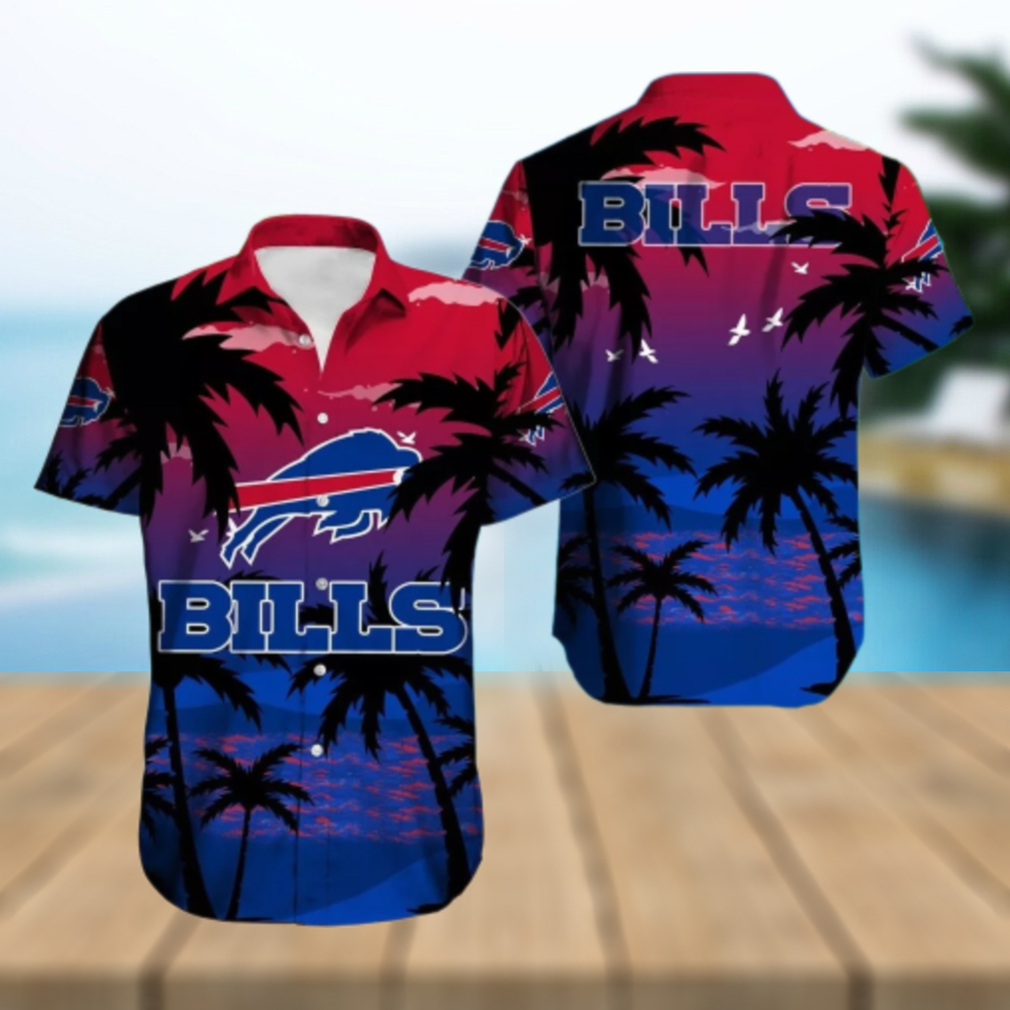 Buffalo Bills Twilight Palm Sunset Hawaiian Shirt Buffalo Bills Twilight Palm Sunset Hawaiian Shirt
