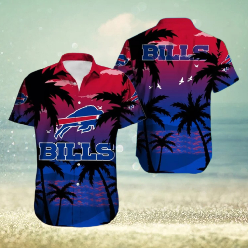 Buffalo Bills Twilight Palm Sunset Hawaiian Shirt Buffalo Bills Twilight Palm Sunset Hawaiian Shirt