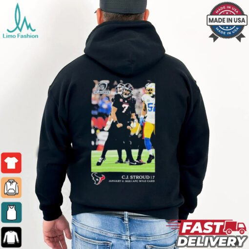 C.J. Stroud Houston Texans NFL Playoffs Flash Features AFC Wild Card 2025 T Shirt