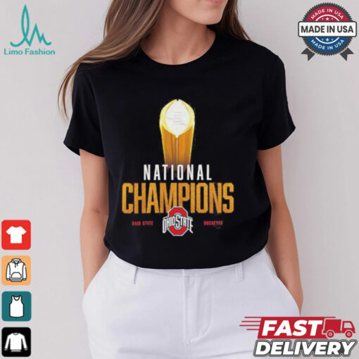 Congratulations Ohio State Buckeyes Trophy On Winning Their 9th National Championship CFP In Program History Unisex T Shirt