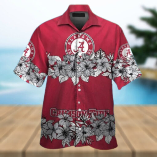 Crimson Tide Alabama Short Sleeve Hawaiian Tropical Shirt Unique Design