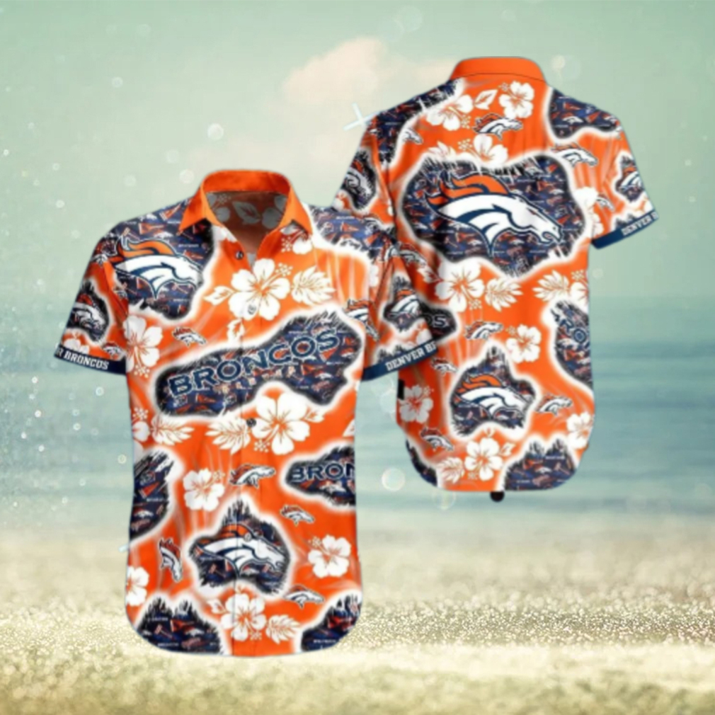 Denver Broncos Floral Spirit Hawaiian Shirt Denver Broncos Floral Spirit Hawaiian Shirt