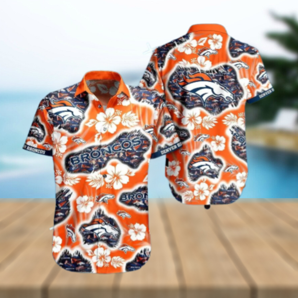 Denver Broncos Floral Spirit Hawaiian Shirt Denver Broncos Floral Spirit Hawaiian Shirt