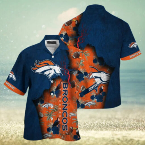 Denver Broncos Island Vibes Sunset Palm Hawaiian Shirt