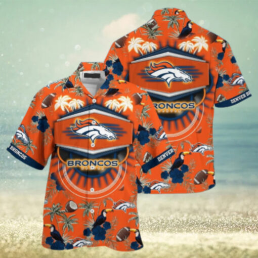 Denver Broncos Paradise Shield Game Day Hawaiian Shirt