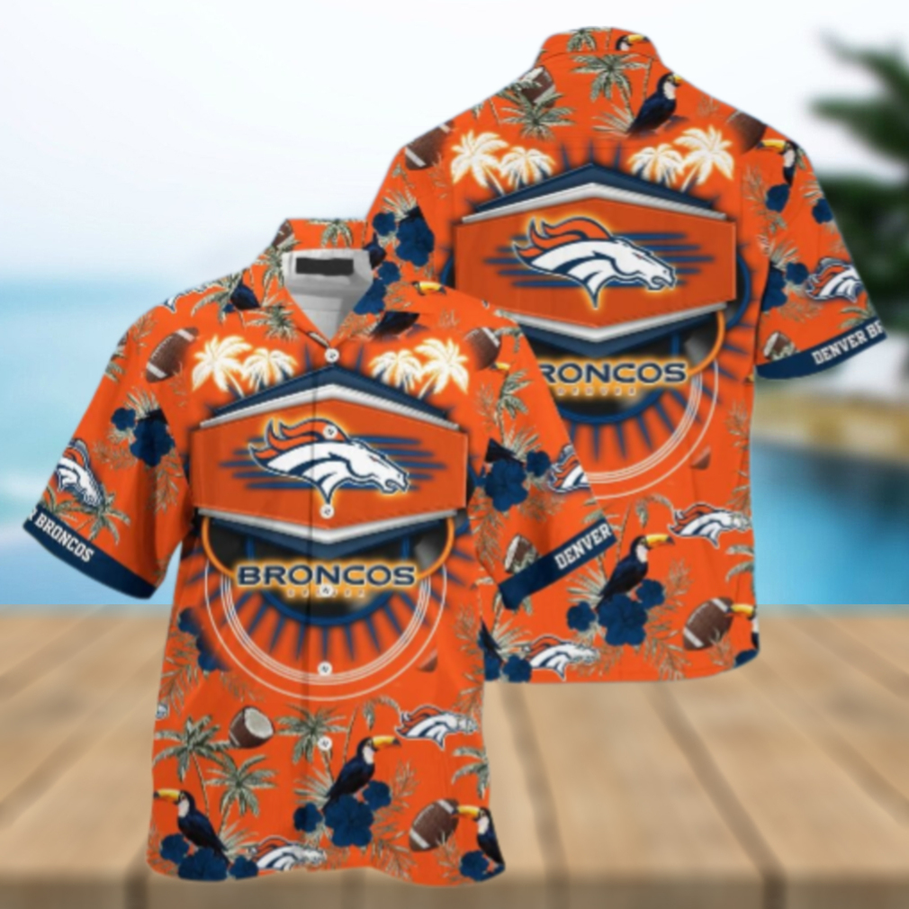 Denver Broncos Paradise Shield Game Day Hawaiian Shirt Denver Broncos Paradise Shield Game Day Hawaiian Shirt