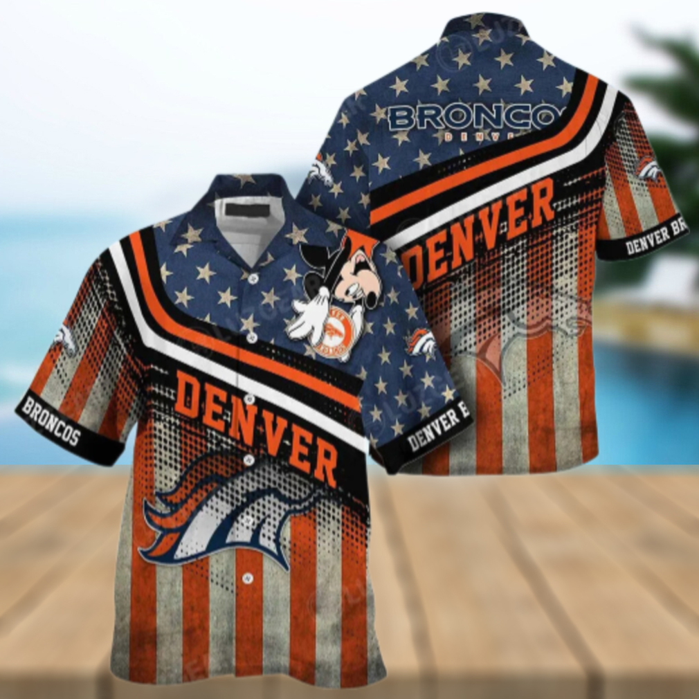 Denver Broncos Patriotic Vibes Hawaiian Shirt Denver Broncos Patriotic Vibes Hawaiian Shirt