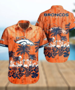 Denver Broncos Sunset Palm Game Day Hawaiian Shirt